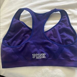 PINK Victoria's Secret Sz L Deep Purple Sports Bra Worn 3 Times